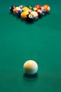 Spheres for game in a pool Royalty Free Stock Photo