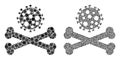 Spheric Dot Death Virus Icon Collage