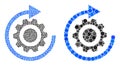 Spheric Dot Gear Rotation Icon Mosaic Royalty Free Stock Photo