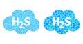 Spheric Dot Hydrogen Sulfide Cloud Icon Collage Royalty Free Stock Photo