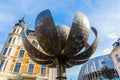 Spheric fountain in the city center of Aachen, Germany