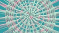Abstract Sphere With Pink and Blue Woven Design on Teal Background Royalty Free Stock Photo