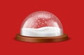 Spherical ball case, Christmas snow globe sphere Royalty Free Stock Photo