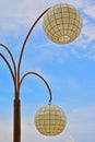 Spherical beach lamp post in Batangas, Philippines