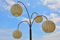 Spherical beach lamp post in Batangas, Philippines