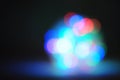 Bokeh of garland LED light bulbs Royalty Free Stock Photo