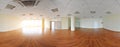 Spherical 360 degrees panorama projection, panorama in interior empty room in modern flat apartments. Royalty Free Stock Photo