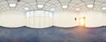 Spherical 360 degrees panorama projection, panorama in interior empty room in modern flat apartments. Royalty Free Stock Photo