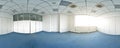 Spherical 360 degrees panorama projection, panorama in interior empty room in modern flat apartments. Royalty Free Stock Photo