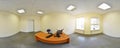 Spherical 360 degrees panorama projection, panorama in interior empty room in modern flat apartments. Royalty Free Stock Photo