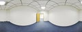Spherical 360 degrees panorama projection, panorama in interior empty room in modern flat apartments. Royalty Free Stock Photo