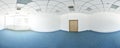 Spherical 360 degrees panorama projection, panorama in interior empty room in modern flat apartments. Royalty Free Stock Photo