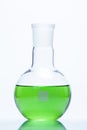 Spherical flat bottomed temperature resistant flask