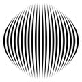 Spherical, globe distort effect. Curved bulge, protrude warp. Convex globular extrusion. Circular bump deformation design