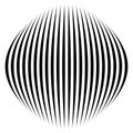 Spherical, globe distort effect. Curved bulge, protrude warp. Convex globular extrusion. Circular bump deformation design