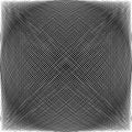 Spherical, globular intersecting lines. Grid, mesh with convex d