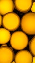 Spherical light bulbs with yellow lighting