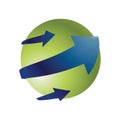 Spherical logo element design.. Vector illustration decorative design Royalty Free Stock Photo