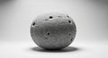 A spherical object resembling a moon-like surface with a rough, cratered texture. The material Royalty Free Stock Photo