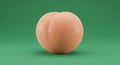 Spherical object resembling a peach, with a smooth, light orange surface and a Royalty Free Stock Photo