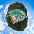 360 spherical panorama of Aerial view of Katun river