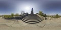 Spherical panorama of Alyosha statue at Bunardzhika hill in Plov Royalty Free Stock Photo