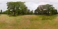 Spherical panorama of park cemetery Ohlsdorf in Hamburg. Equirectangular projection is used, usable in most panorama viewers