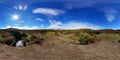 360ÃÂ° spherical panorama: standing on a bridge over a brook on the paul de serra plateau, Madeira