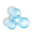 Spherical Rod Molecule Scientific Model Vector