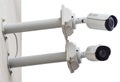 Spherical security camera on white
