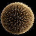 A spherical, spiky object resembling a dense cluster of bristles or quills, centering a Royalty Free Stock Photo