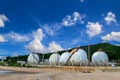 Spherical tank storage refinery