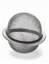 Spherical Tea Infuser a Metal Mesh Ball with Silver Ring on White Background Royalty Free Stock Photo