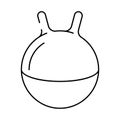 spherical tool for jumping dancer training tool line icon vector illustration Royalty Free Stock Photo
