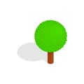 Spherical tree icon, isometric 3d style Royalty Free Stock Photo
