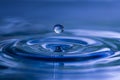 Spherical water droplet Royalty Free Stock Photo