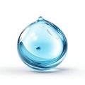 Spherical Water Droplet on White. Generative ai Royalty Free Stock Photo