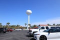 Spheroidal type water tower Royalty Free Stock Photo