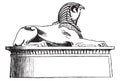 Sphinx. Set of Egyptian labels and elements. Vector set illustration template tattoo. Royalty Free Stock Photo