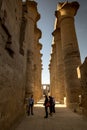 The Sphinx Avenue, about 3 km long avenue with sphinxes from the temple Luxor to heama Karnak Royalty Free Stock Photo