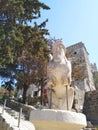 Sphinx with beard and wings at Bodrum Museum of Underwater Archaeology, Turkey, Royalty Free Stock Photo