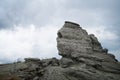 The Sphinx of Bucegi Mountains, legendary landmark of Romania Royalty Free Stock Photo