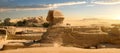 Sphinx in desert Royalty Free Stock Photo
