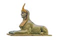 Sphinx on the Egyptian bridge in St. Petersburg. isolated sphinx bridge element Royalty Free Stock Photo