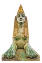 Sphinx on the Egyptian bridge in St. Petersburg. isolated sphinx bridge element Royalty Free Stock Photo