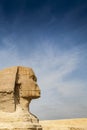 Sphinx in front of the Cheops pyramid, Giza, Egypt Royalty Free Stock Photo