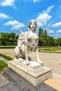 Sphinx in the garden of the Belvedere Palace. Vienna, Austria. Royalty Free Stock Photo