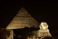 Sphinx and Giza Pyramids Royalty Free Stock Photo