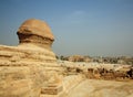 Sphinx and Giza Pyramids in Egypt Royalty Free Stock Photo