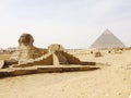 Sphinx and Giza pyramids, Egypt Royalty Free Stock Photo